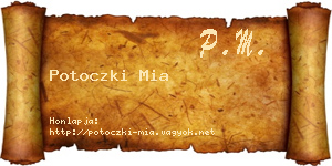 Potoczki Mia névjegykártya
